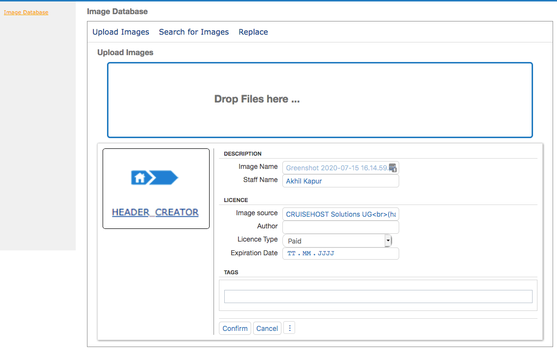 Upload images to Image Wizzzard