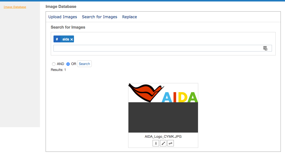 Search images in Image Wizzzard