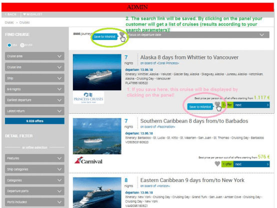 CRUISEC offers button