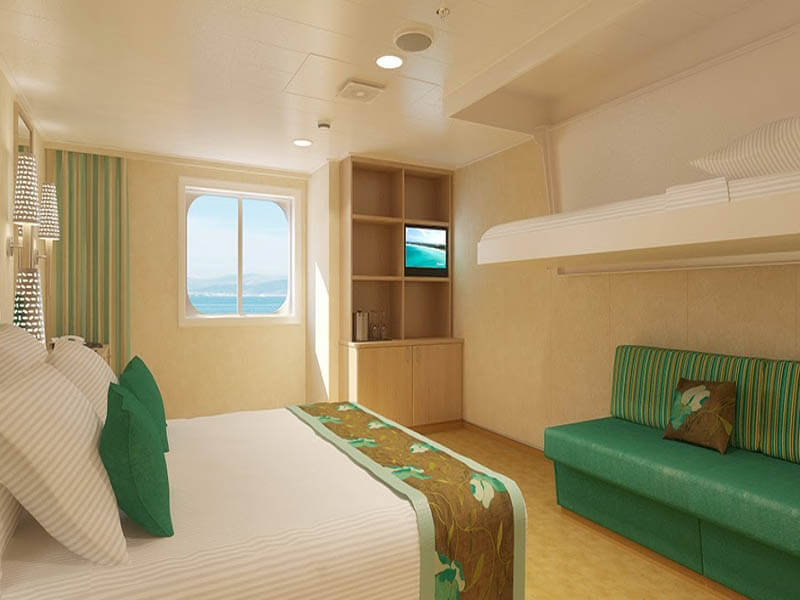 6S - Cloud 9 Spa 2 bed Oceanview stateroom (Walkway View)