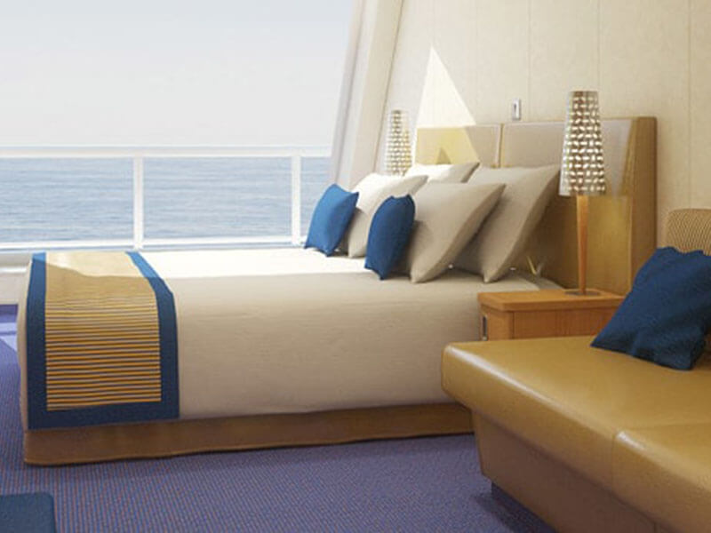 6K - 2 bed Oceanview stateroom Grand Scenic with large windows