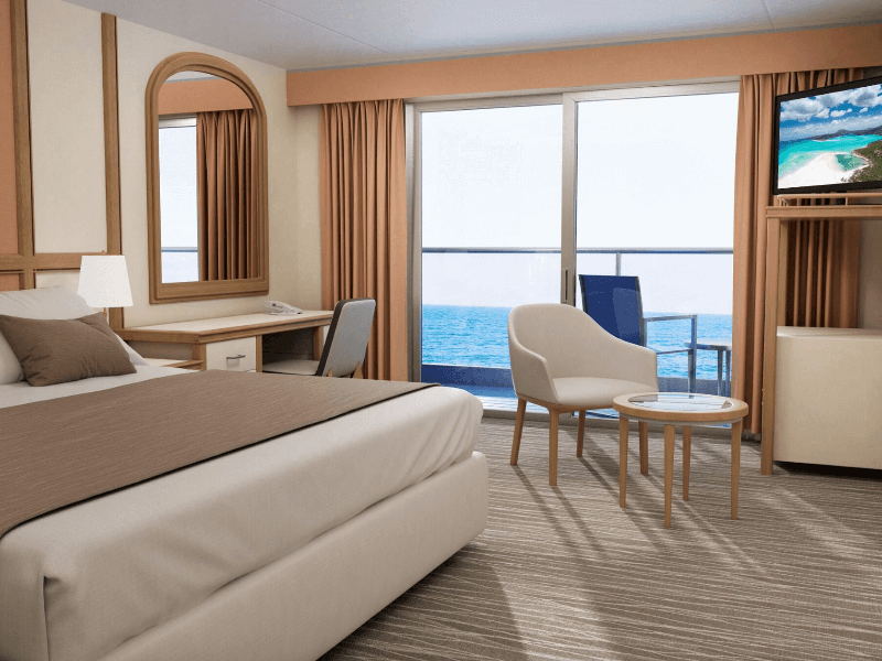 8A - 2 bed Oceanview stateroom with balcony