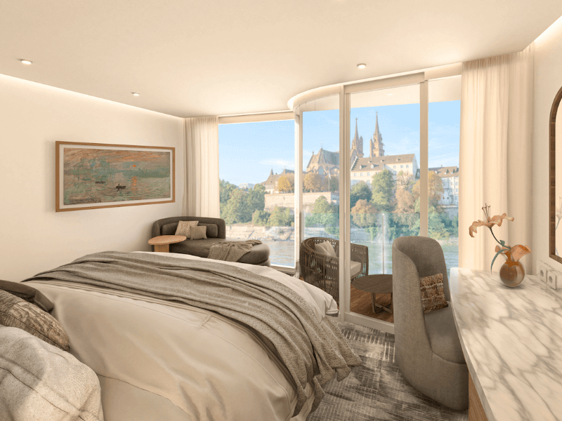 BA - 2-bed Oceanview stateroom with balcony