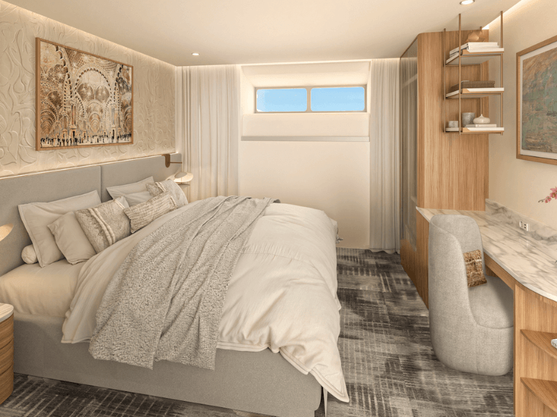 RA - 2-bed River View outside stateroom