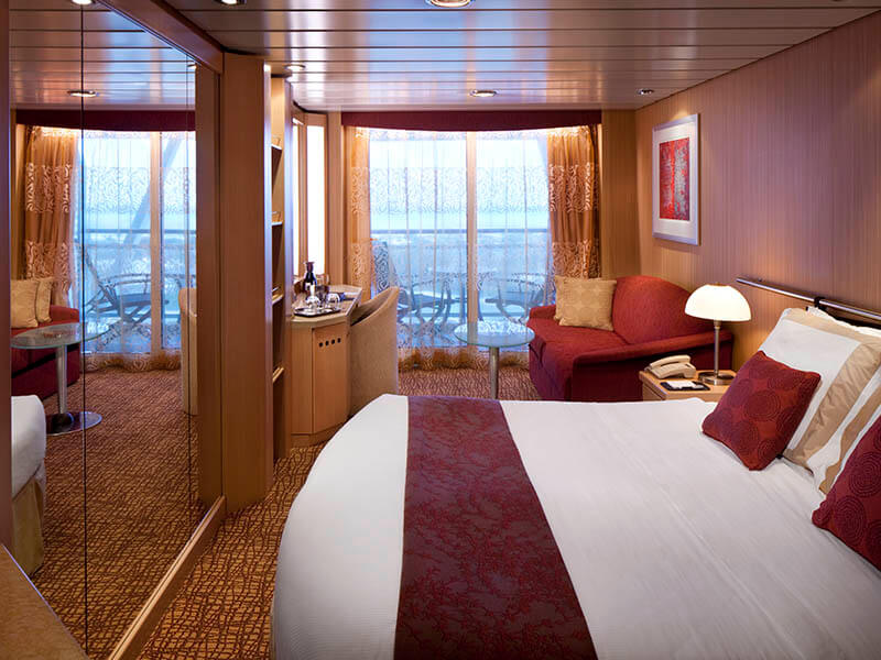 A1 - AquaClass 2-bed Oceanview stateroom with balcony
